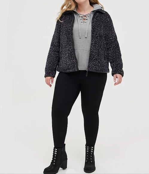 🖤Torrid Zip Up Leopard Print Jacket - Picture 4 of 6